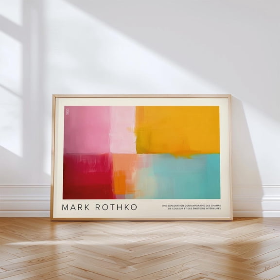 Mark Rothko Inspired Colour Block Wall Art Modern Abstract Colorful Poster Vibrant Home Decor Print For Entryway, Lounge Room, Bedroom Wall Art, Modern Wall Decor, 16x24 UNFRAMED