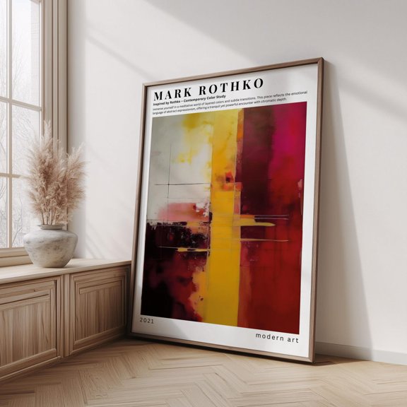 Mark Rothko Inspired Red Yellow Color Field Wall Art Print