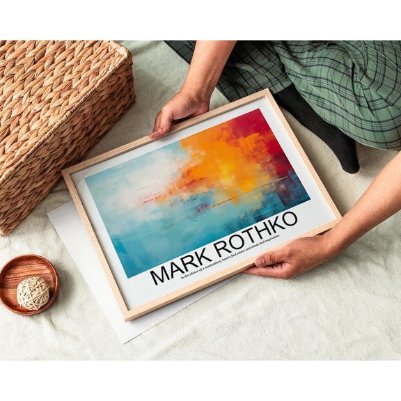 Mark Rothko Inspired Wall Art Print With Horizontal Timeless Home Decor