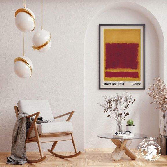 Mark Rothko Mid Century Wall Art Print, Museum Abstract Art And Home Decor