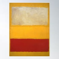 Mark Rothko - No. 13 (White, Red On Yellow) Poster Wall Art, Modern Wall Decor For Living Room Bedroom, 8x12 UNFRAMED