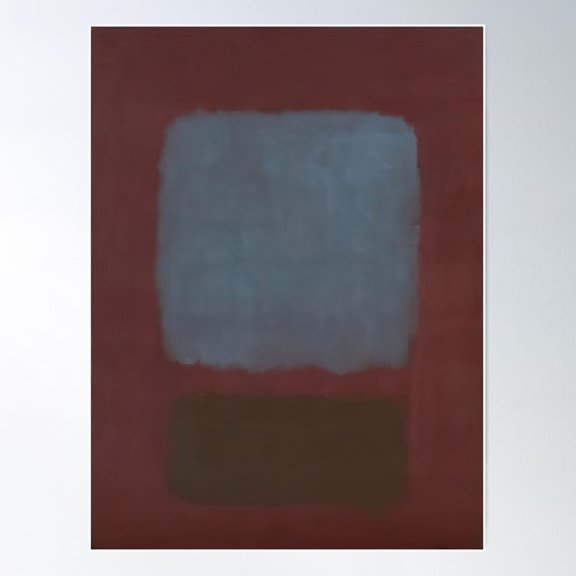 Mark Rothko, No. 37No. 19 (Slate Blue And Brown On Plum), 1958 Poster Wall Art, UNFRAMED PAPER POSTER