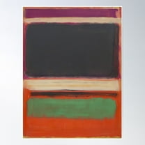Mark Rothko - No.3No.13 (Magenta, Black, Green On Orange) - 1949 Poster Wall Art, Modern Wall Decor For Living Room Bedroom, 8x12 UNFRAMED