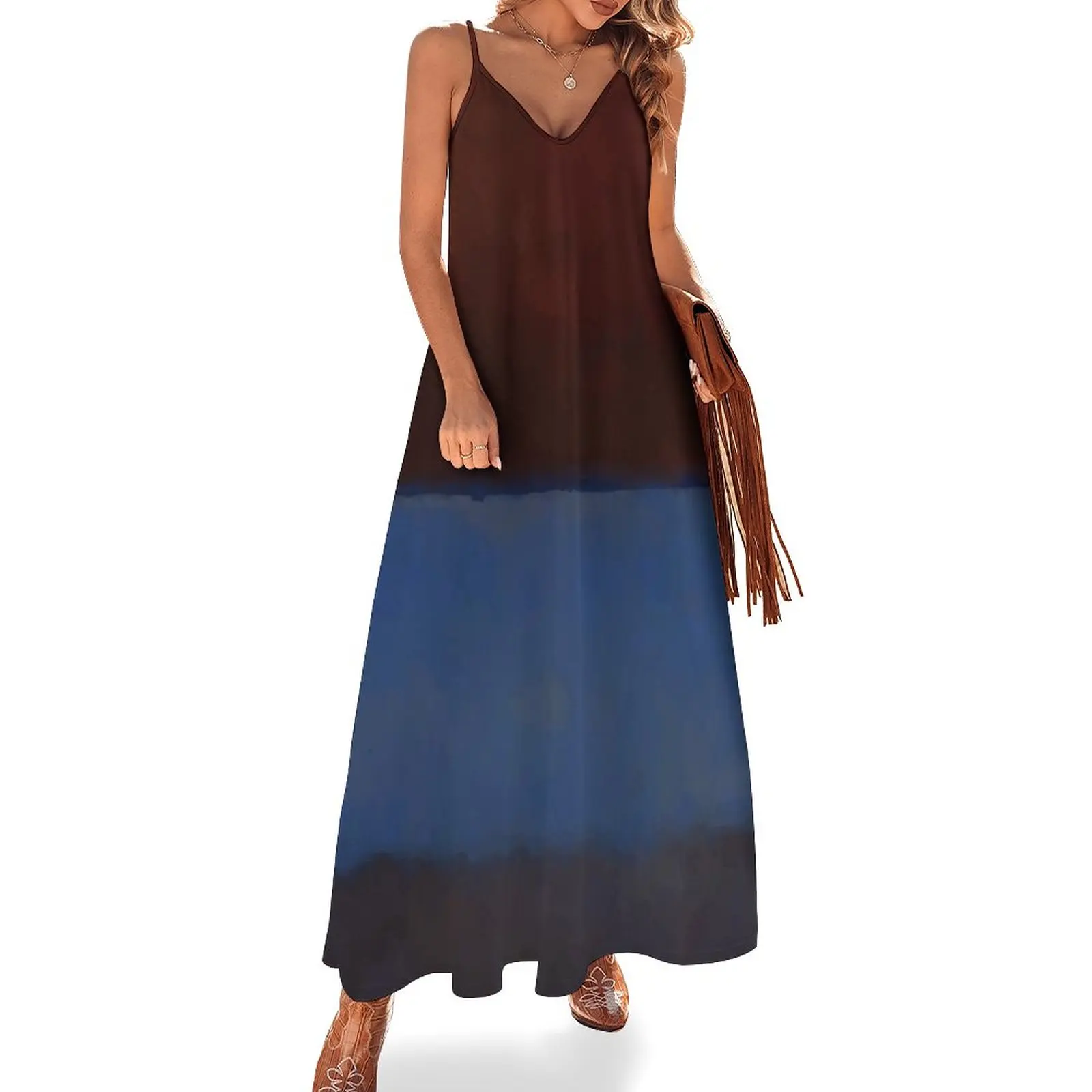 Mark Rothko Woman Sewing Mark Rothko No. 61 (Rust and Blue) Sleeveless Dress Female dress Woman ...