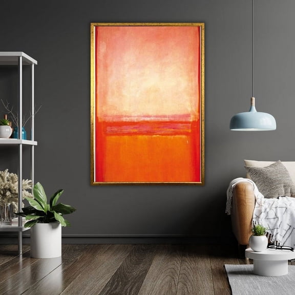 Mark Rothko Orange Art Poster, Abstract Wall Decor, Contemporary Painting