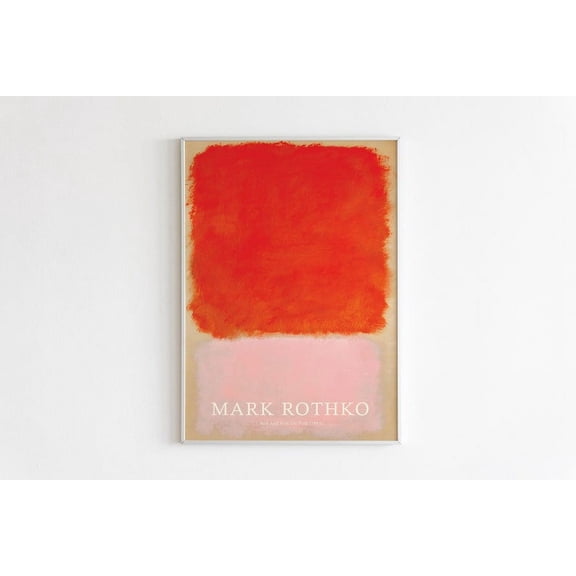 Mark Rothko Pink Exhibition Reproduction Poster, Abstract Expressionist Print