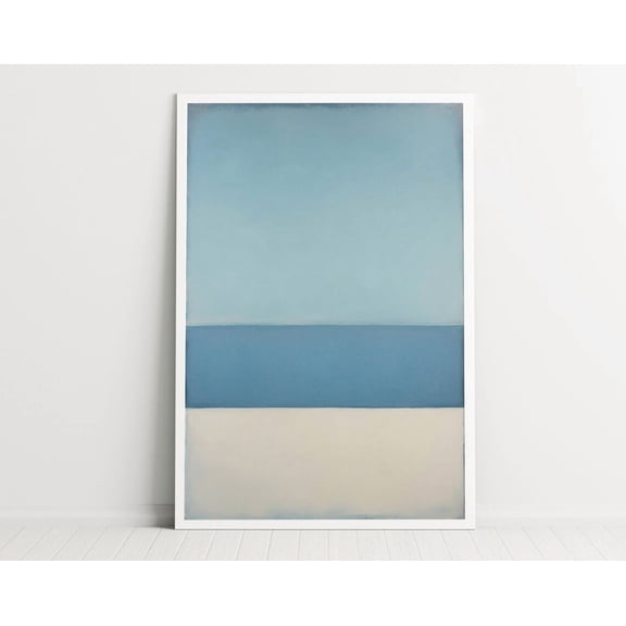 Mark Rothko Poster Mark Rothko Sky Blue Retrospective Print Minimalist Art Print Blue Azul Poster Modern Decor Vintage Poster Wall Art Modern Wall Decor