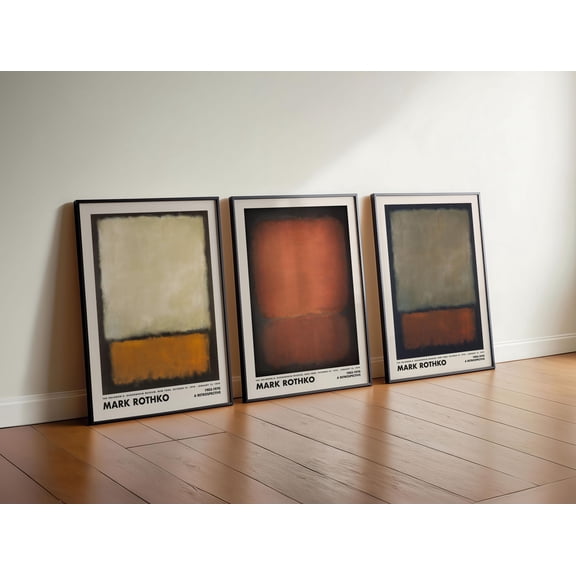 Mark Rothko Poster Rothko Art Print Rothko Poster Museum Print Rothko Painting Minimalist Decor Abstract Wall Art Set 3