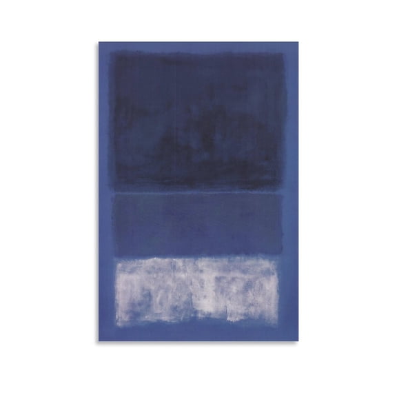 Mark Rothko Print Abstract《White And Greens in Blue》Canvas Paintings Wall Art Poster Picture Print Wall Art Poster Painting Canvas Posters Artworks Gift Room Aesthetic 16x24inch(40x60cm)