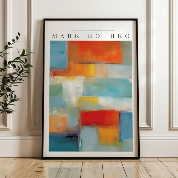 Mark Rothko Print, Large Wall Art, Modern Wall Art, Living Room Decor Mark Rothko Inspired Poster Wall Art, Modern Wall Decor, 8x12 UNFRAMED