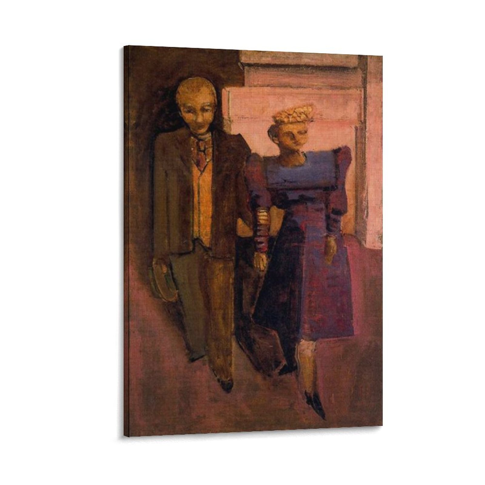 Mark Rothko Print Standing Man And Woman 1938 Painting On Canvas Wall ...