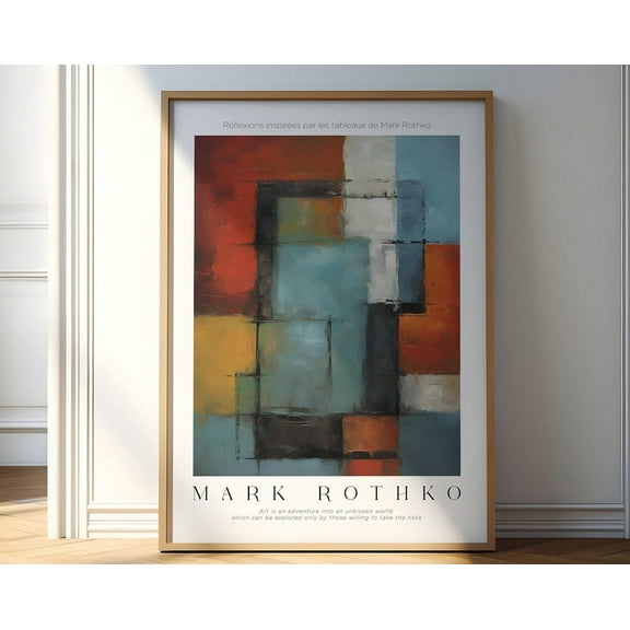 Mark Rothko Print Wall Art - Large Wall Art - Modern Wall Art - Living Room Decor -Mark Rothko Inspired Poster Wall Art, Modern Wall Decor, 8x12 UNFRAMED