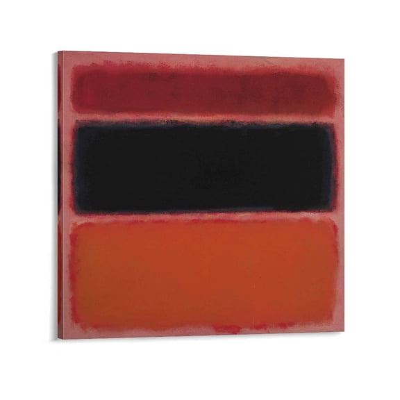 Mark Rothko Prints 《Black And Orange》 Gifts Canvas Painting Poster Wall Art Decorative Picture Prints Modern Decor 16x16inch(40x40cm)