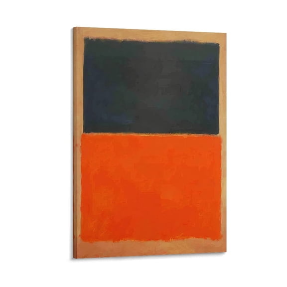 Mark Rothko Prints 《Green And Tangerine on Red》 Wall Art Paintings Poster Artworks Picture Print Poster Wall Art Painting Canvas Gift Decor Home Posters Decorative 12x18inch(30x45cm)