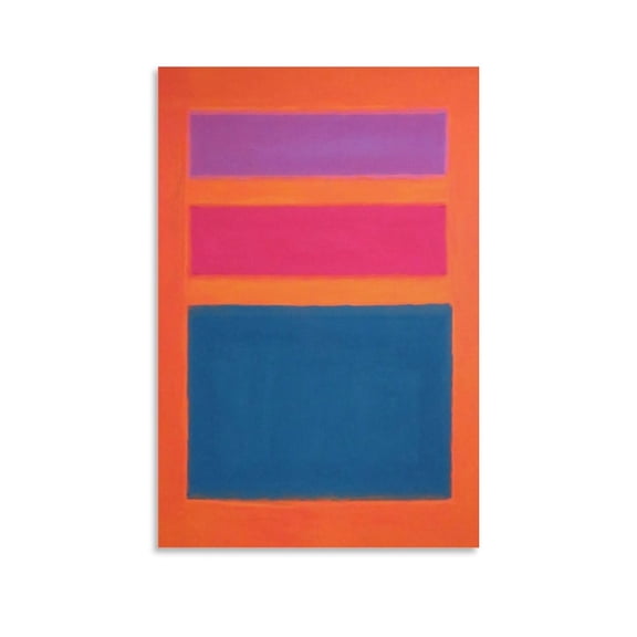 Mark Rothko Prints 《No. 1, Royal Red And Blue》 Wall Art Paintings Poster Wall Art Poster Scroll Canvas Painting Picture Living Room Decor Home 16x24inch(40x60cm)