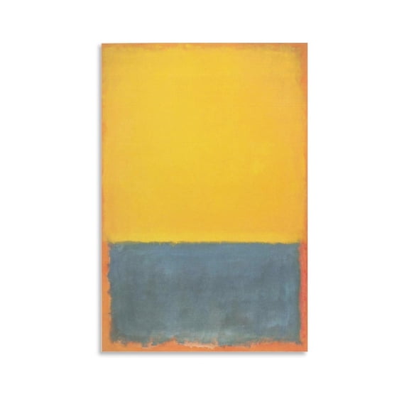 Mark Rothko Prints 《Yellow, Blue on Orange》 Wall Art Paintings Poster Wall Art Picture Painting Poster Canvas Print Posters Artworks Bedroom Living Room Decor 20x30inch(50x75cm)