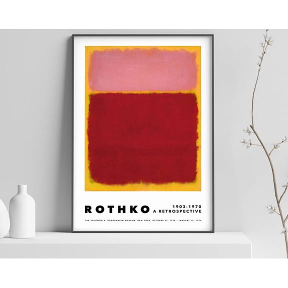 Mark Rothko Red Blush Art Poster Print Vintage Exhibition Poster Rothko Art Print Contemporary Wall Art Minimalist Wall Art 12