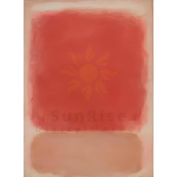 Mark Rothko Red and Pink Abstract Wall Art Expressionism Gift Home Decor, Unframed Poster