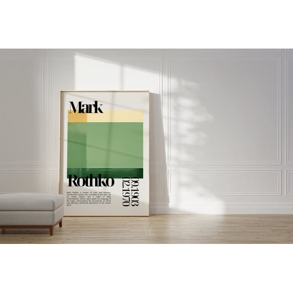 Mark Rosthco Mark Rothko Wall Art Print, Exhibition As Or Livingroom Idea Museum ...