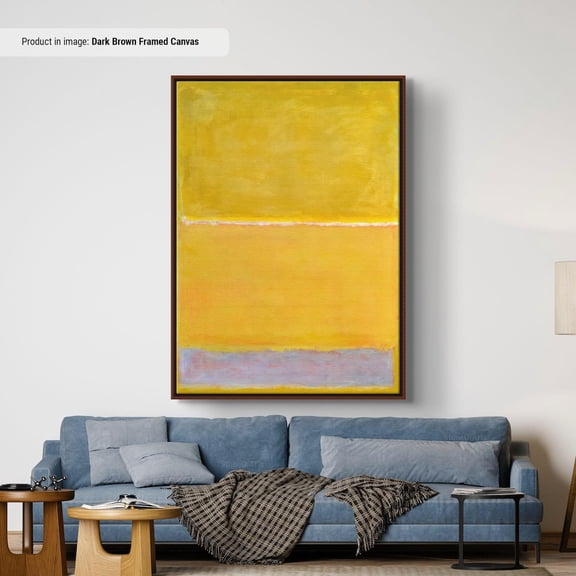 Mark Rothko White Stripe On Yellow, Abstract Art Reproduction Unframed Paper Print
