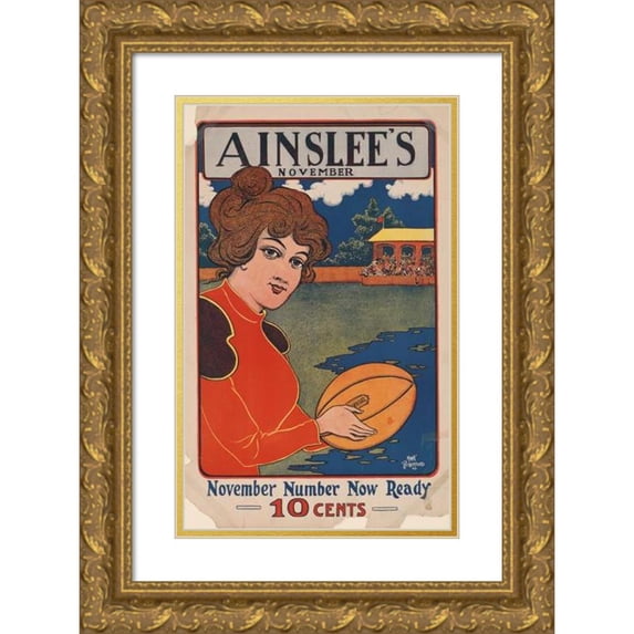 Mark Rutherford 11x14 Gold Ornate Wood Frame and Double Matted Museum Art Print Titled - Ainslee's November (1899)