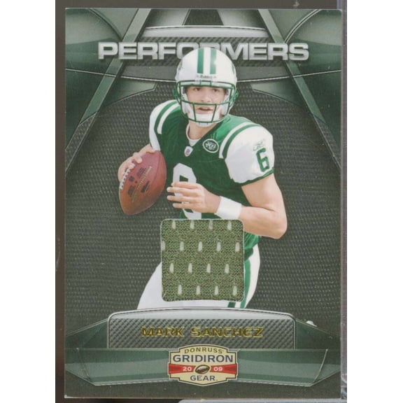 Mark Sanchez Card 2009 Donruss Gridiron Gear Performers Rookie Jerseys #8