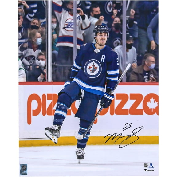 Mark Scheifele Winnipeg Jets Autographed 16" x 20" Blue Celebration Photograph - Fanatics Authentic Certified