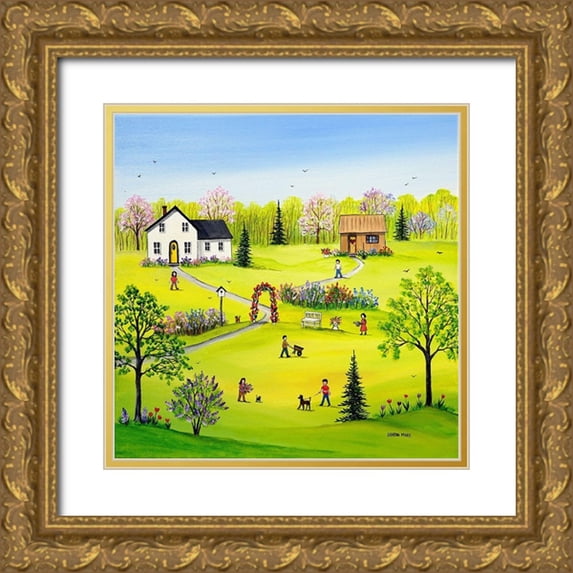 Mark, Sharon 12x12 Gold Ornate Wood Framed with Double Matting Museum Art Print Titled - Spring is Blooming