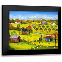 Mark, Sharon 14x12 Black Modern Framed Museum Art Print Titled - Farm Kids in the Fall