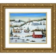 thumbnail image 1 of Mark, Sharon 14x12 Gold Ornate Wood Framed with Double Matting Museum Art Print Titled - Sunny January Day, 1 of 4