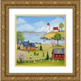 thumbnail image 1 of Mark, Sharon 15x15 Gold Ornate Wood Framed with Double Matting Museum Art Print Titled - At the Bay, 1 of 4
