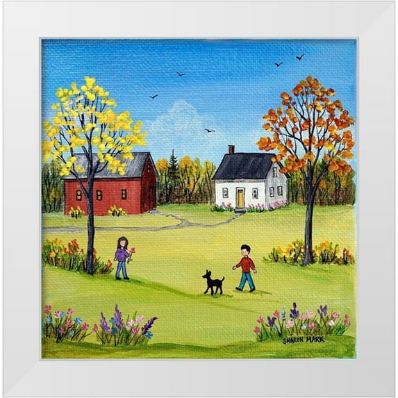 Mark, Sharon 15x15 White Modern Wood Framed Museum Art Print Titled - Bright Autumn