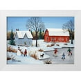 thumbnail image 1 of Mark, Sharon 18x14 White Modern Wood Framed Museum Art Print Titled - Skating Fun, 1 of 4