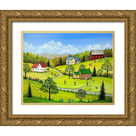 Mark, Sharon 24x20 Gold Ornate Wood Framed with Double Matting Museum Art Print Titled - Spring Splendour