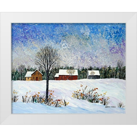 Mark, Sharon 24x20 White Modern Wood Framed Museum Art Print Titled - Snow Field