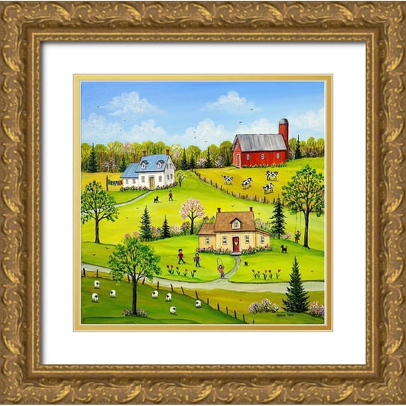 Mark, Sharon 26x26 Gold Ornate Wood Framed with Double Matting Museum Art Print Titled - The Way We Were