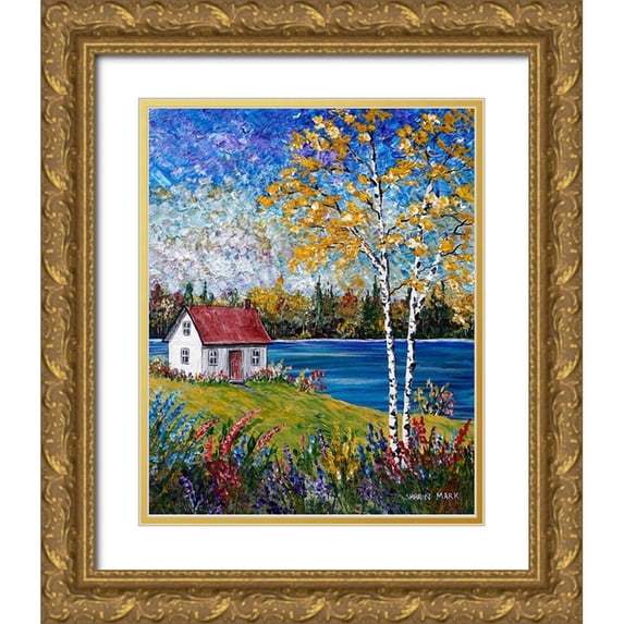 Mark, Sharon 26x31 Gold Ornate Wood Framed with Double Matting Museum Art Print Titled - Dark Water