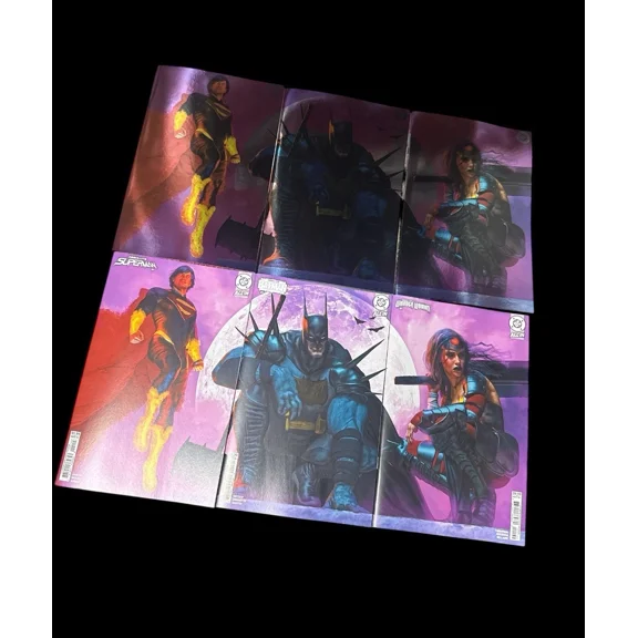 Mark Spears Connecting Cover Set of 6 Comic Books - Absolute Batman #1 - Absolute Superman #1 - Absolute Wonderwoman #1 :  Trade & Foil of each