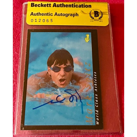 Mark Spitz signed 1992 Classic World Class Athletes card BAS certified