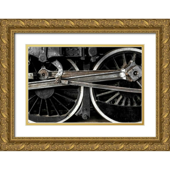 Mark Spowart Photography 24x17 Gold Ornate Wood Framed with Double Matting Museum Art Print Titled - Industrial Track 2