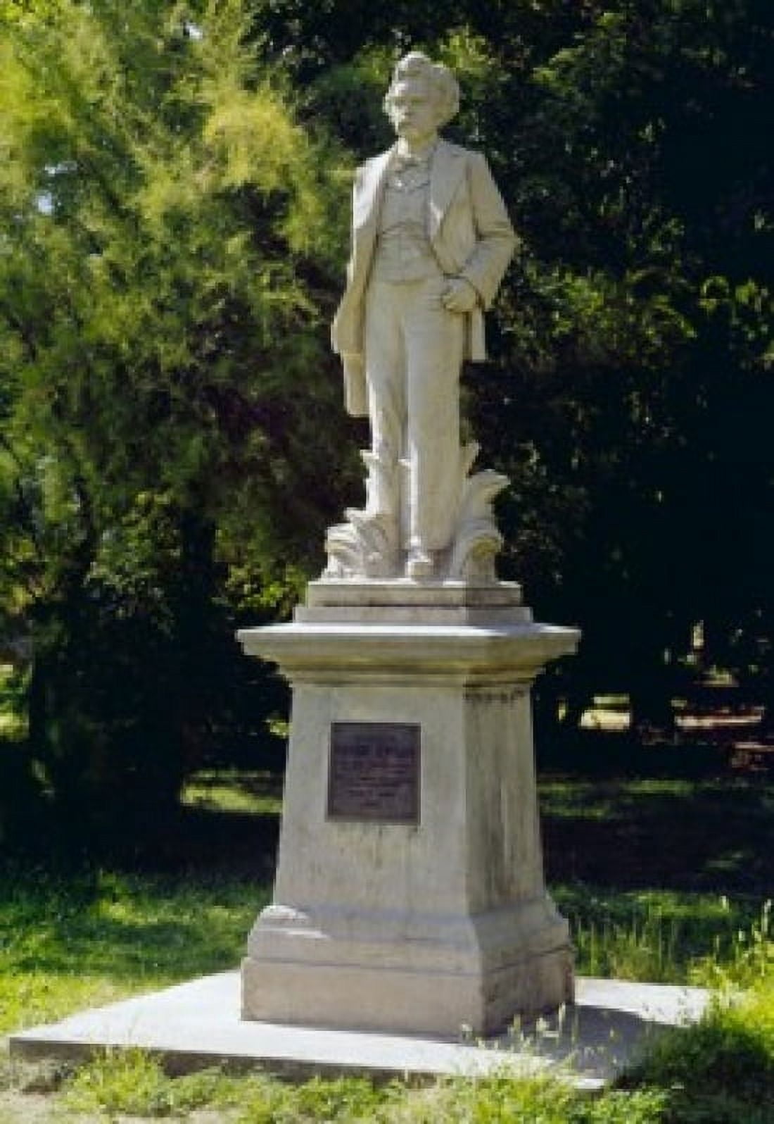 Mark Twain 1868 Sculpture Canvas Art - (24 x 36)