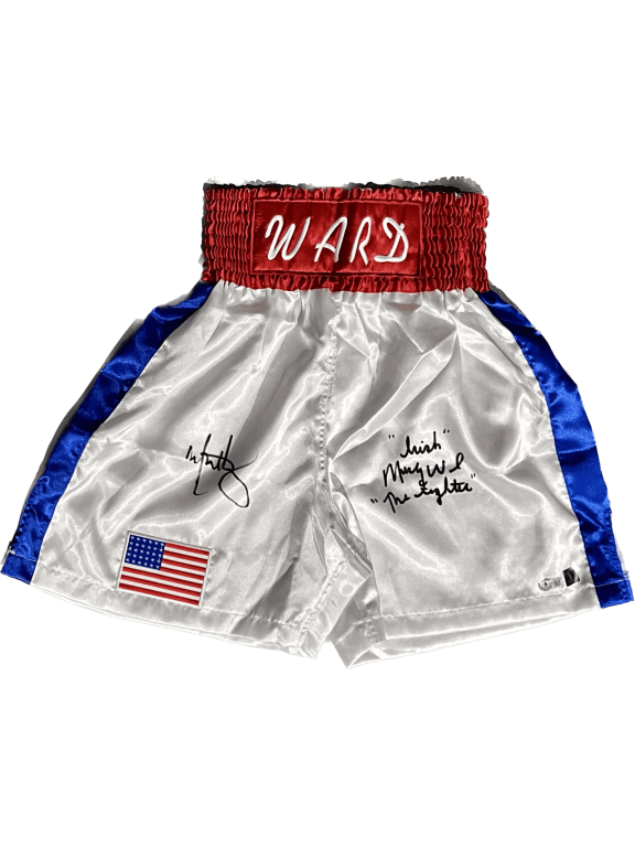 Mark Wahlberg & Micky Ward Signed Autographed Boxing Trunks Beckett Authentic