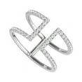 thumbnail image 1 of Mark Your Style with CZ Designer Ring, 14K White Gold, 1 of 1
