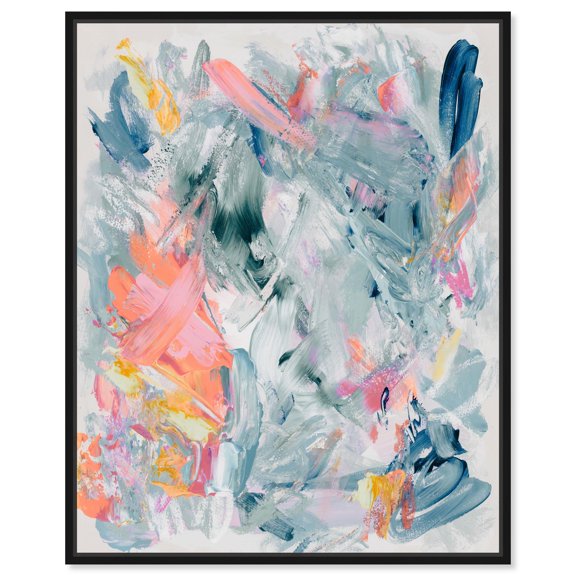 Mark of Creation II Canvas Maximalist Abstract by Art Remedy, Black Frame, 36 x 45