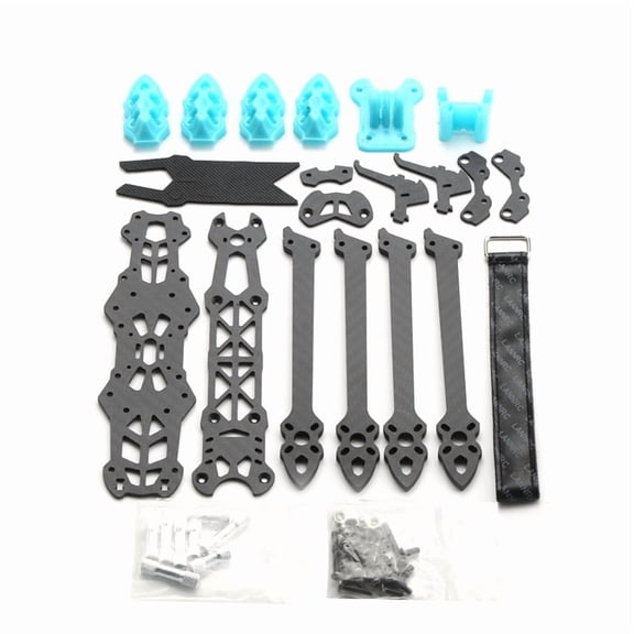 Mark4 7Inch 295mm Quadcopter Frame Kit 5mm Arm, for 7Inch FPV Freestyle & RC Racing Drone with Blue Print,1 * Drone Frame,Black