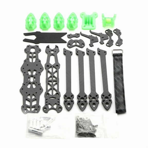 Mark4 7Inch 295mm Quadcopter Frame Kit 5mm Arm, for 7Inch FPV Freestyle & RC Racing Drone with Green Print