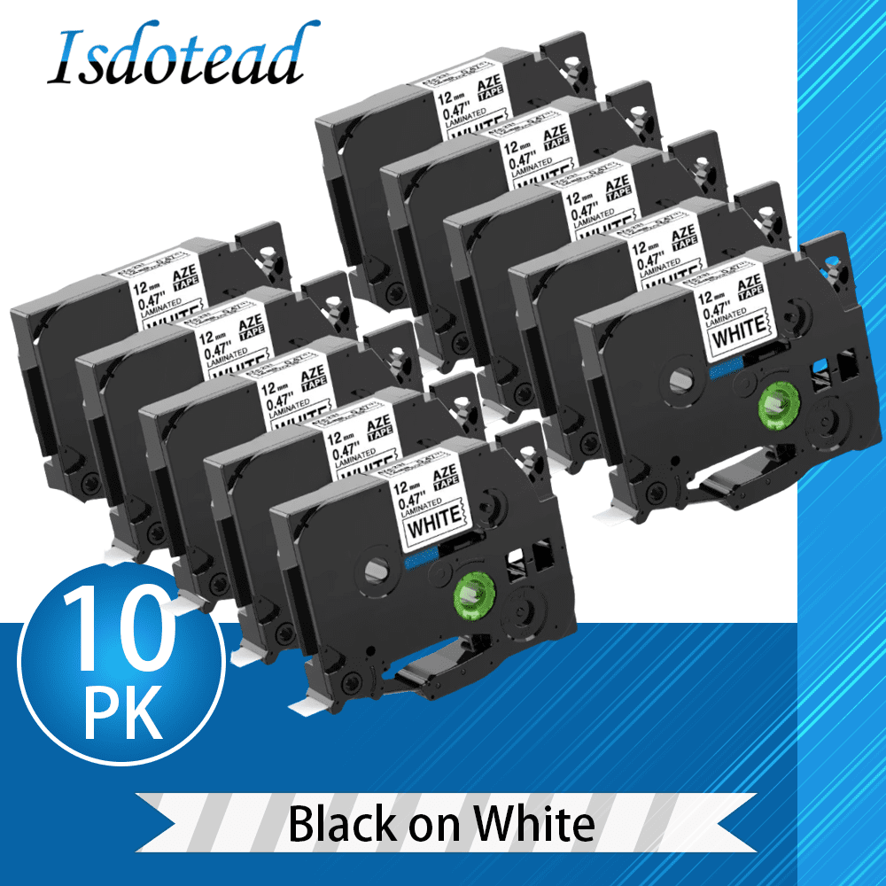 MarkDomain 10-Pack Label Tape Replacement for Brother P Touch TZe