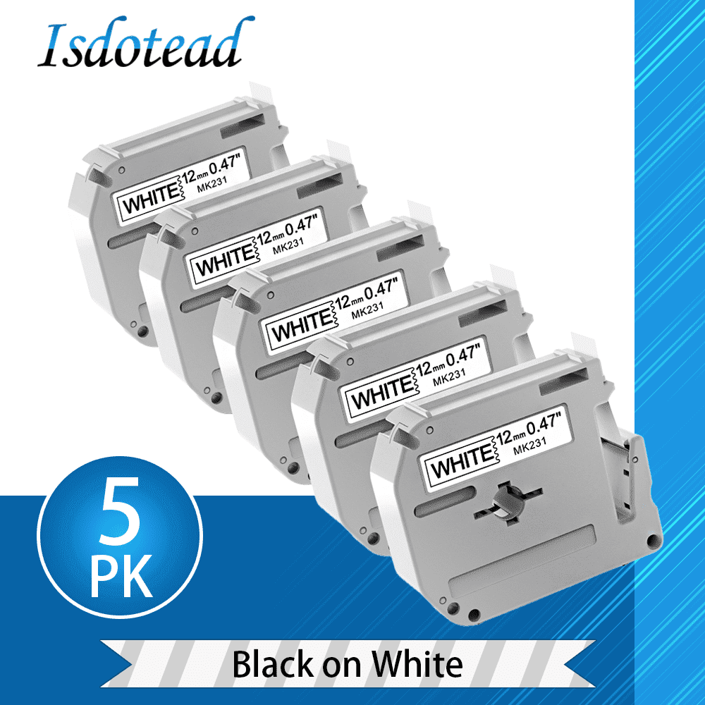 [V12] MAG TAPE JKT ホワイト　Lサイズ MarkDomain M-K231 Label Tape Replacement for Brother P-Touch M
