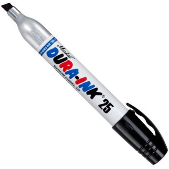 Markal 101923753 Black Dura-Ink 25 Permanent Marker, 2 per Carded