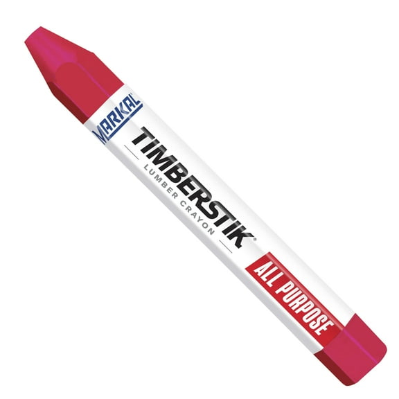 Markal 200 Lumber Crayon Economical Wax Based Marker, 1/2" Hex, 4-5/8" Length, Red (Pack of 12) CA1